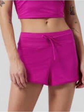 Athleta Pink Surge Swim Shorts Size Large